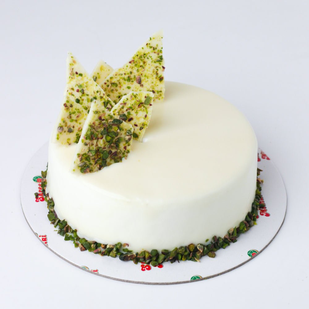 Pista White Truffle Cake - Shree Mithai